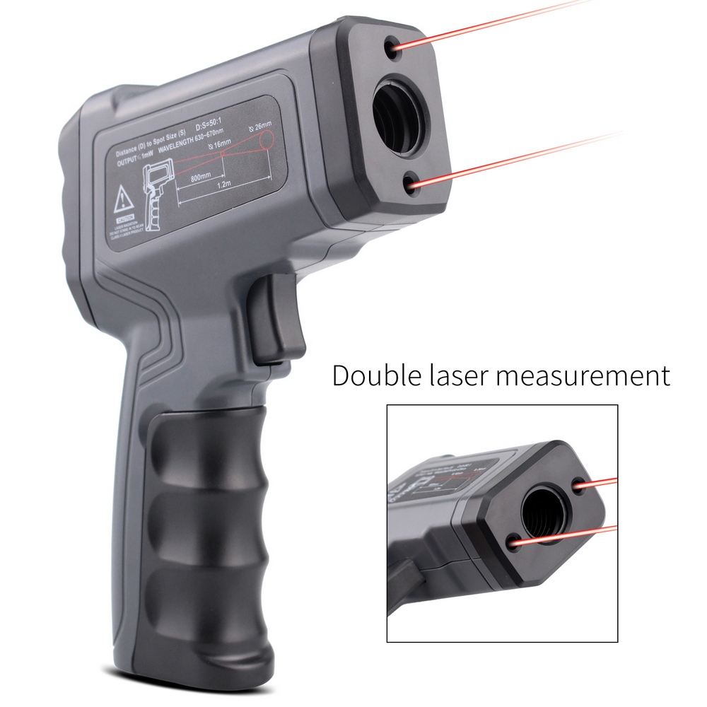 -50~1600 Degree Handheld Pyrometer Digital Infrared Thermometer Non-Contact Laser LCD Display IR Temperature Gun Instruments