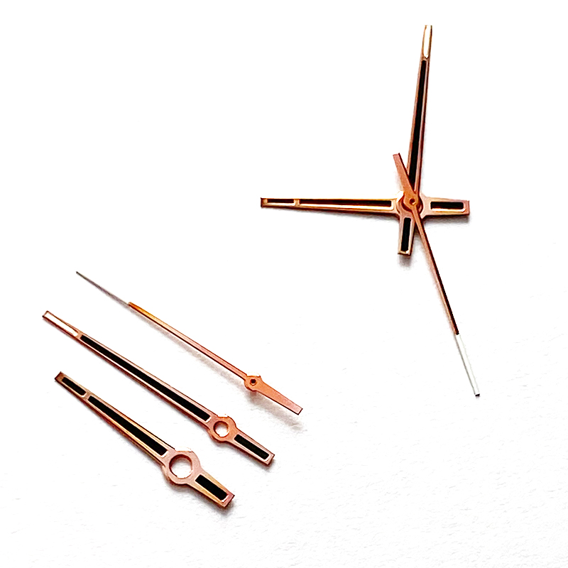 diamond cut quality watch hands in 2 sectors cutout