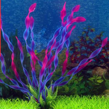Artificial Plastic Big Leaf Grass Fish Tank Aquarium Submarine Fake Simulation Kelp Water Plant Landscape Ornament Decoration