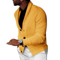 Autumn Men Solid Color Hollow Cardigan Buttons Coat Warm Knit Sweater Jumpers
