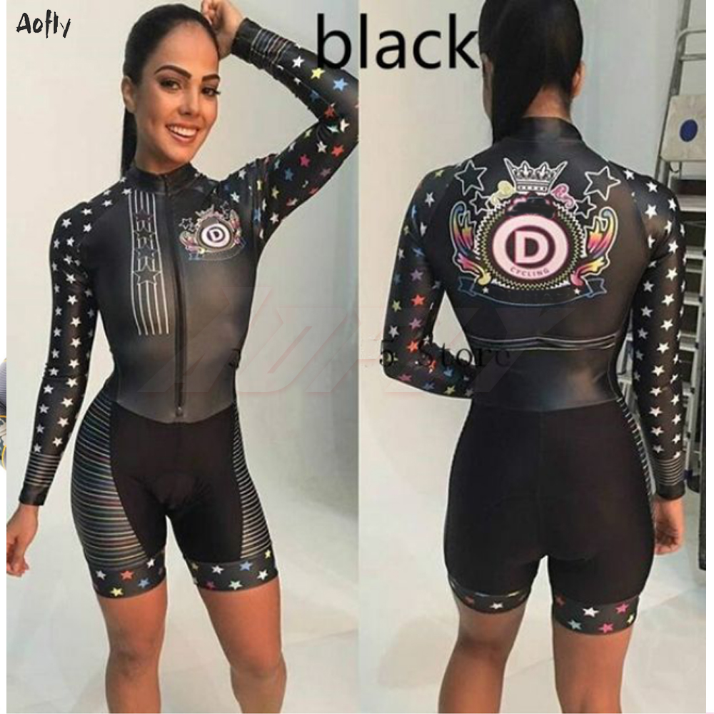 2020 Cycling Xama Pro Jumpsuit Women's Clothes Long Overalls At Night Aofly Uniforme Triathlon Little Female Monkey Cycling Suit