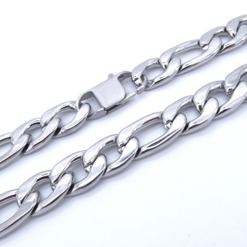 100% Solid Stainless Steel Necklace 15MM Width 20''-36'' Inches Heavy Men Fashion Jewelry T and CO Figaro Chain Masculine Choker