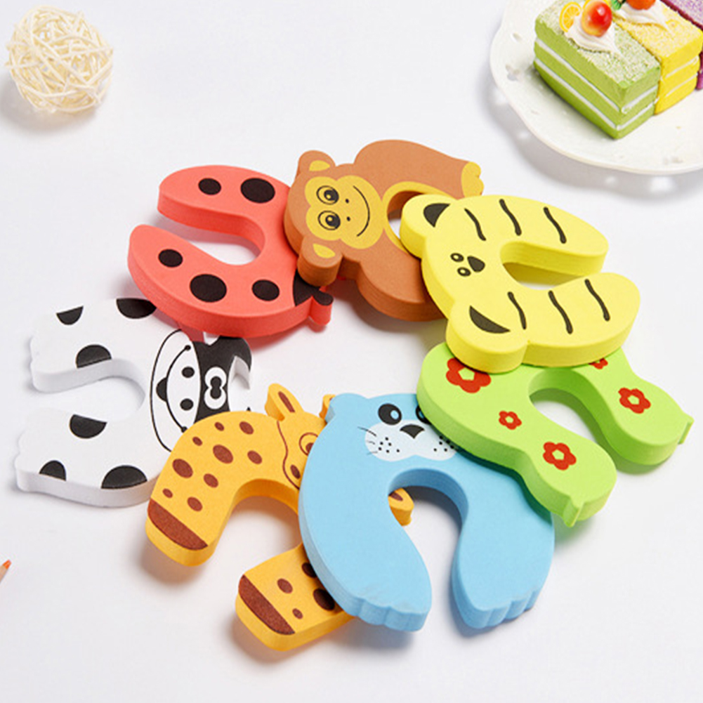 Acmer Stopper Lock Baby Foam Animal Door Stop Guard Pinch Jammer Finger Safety Cartoon Children RFID Blocking