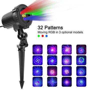 32 RGB Christmas Laser Light Projector Outdoor Garden Waterproof DJ Laser Christmas Tree Villa House Holiday Lights