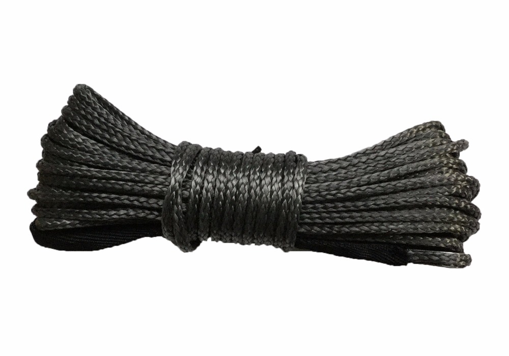 Free Shipping 4mm x 12m Synthetic Winch Line UHMWPE Fiber Rope Towing Cable Car Accessories For 4X4/ATV/UTV/4WD/OFF-ROAD