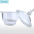 HUAOU 350mm Vacuum Desiccator with Ground - In Stopcock Porcelain Plate Clear Glass Laboratory Drying Equipment