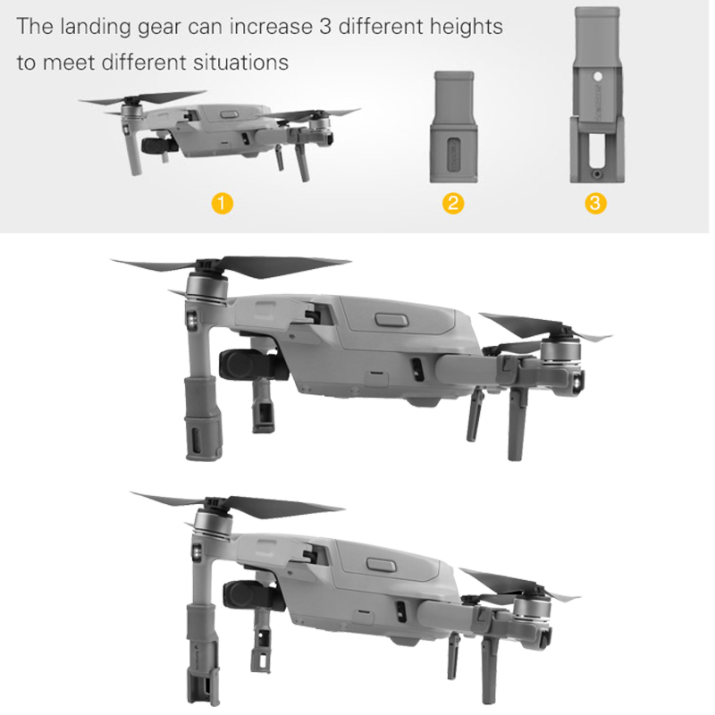 Mavic Air 2 Foldable Landing Gears Adjustable Heighten Support Leg Gimbal Protection Holder Bracket For DJI Drone Accessories