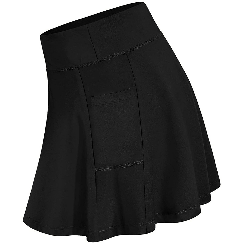 Tennis Skirts Women's Athletisch Golf Sport Workout Tennis Running Skort Skirt Active Yoga Fitness Skirts Pockets Hakama #BL2