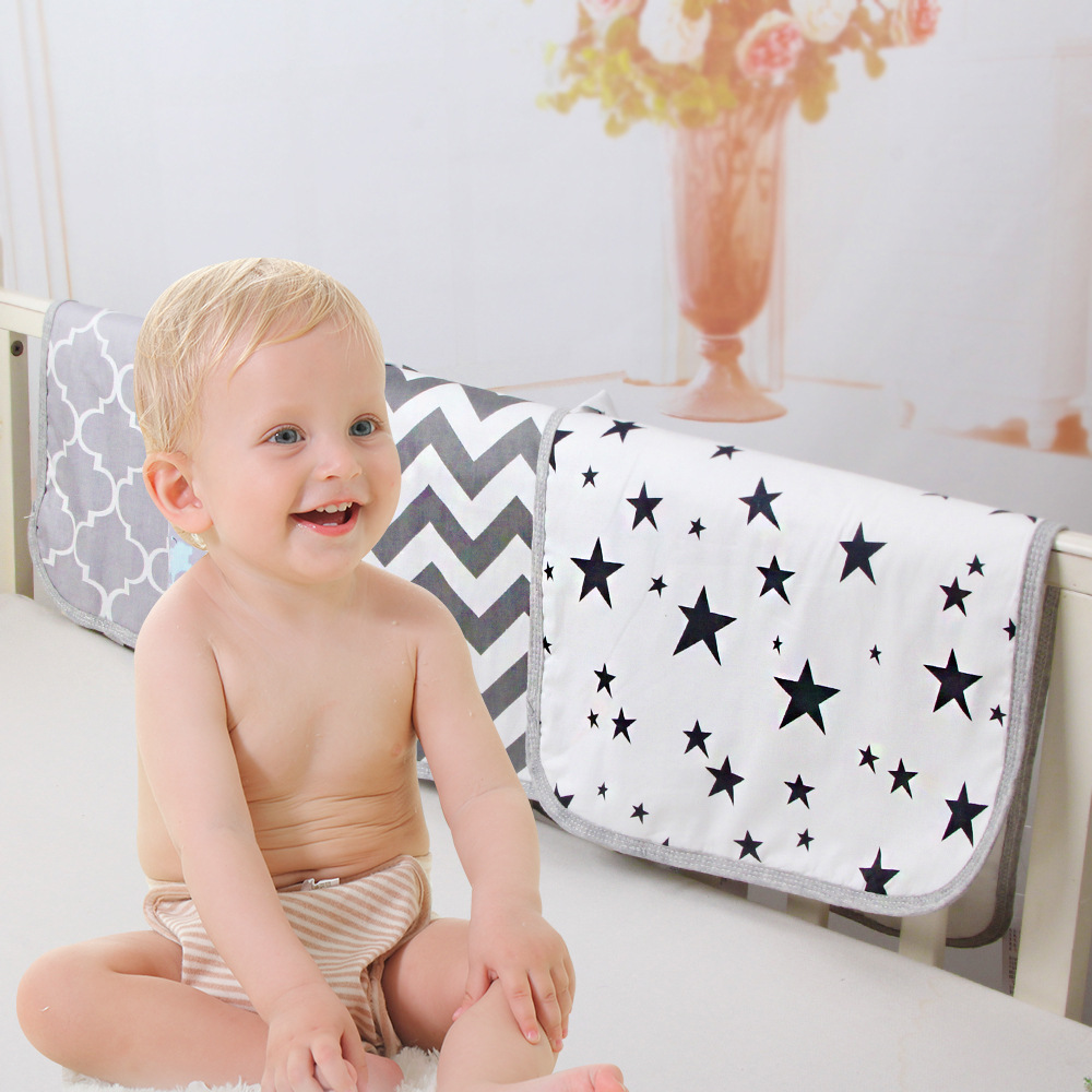 Hot Baby Portable Folding Diaper Changing Pad Waterproof Mat Bag Travel Storage Cotton Changing Pad Covers