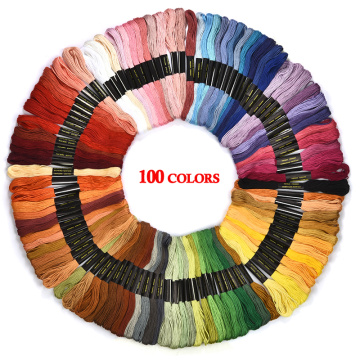 Multicolor Cross Stitch Threads Cotton Sewing Skeins Embroidery Thread Floss Skein Kit DIY Sewing Tool 24/36/50/100pcs