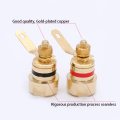 2PCS R Connector Speaker Junction Box Binding Post HIFI Cable Terminals Copper Binding Post Amplifier Speaker Connector