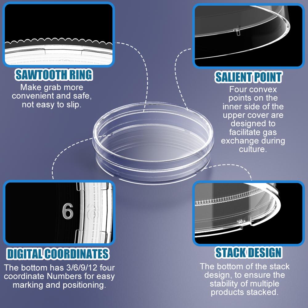 sterile Petri Dish with Lid 35mm, with 2ml Plastic Transfer Pipettes individual package by Ks-Tek 20/Pack