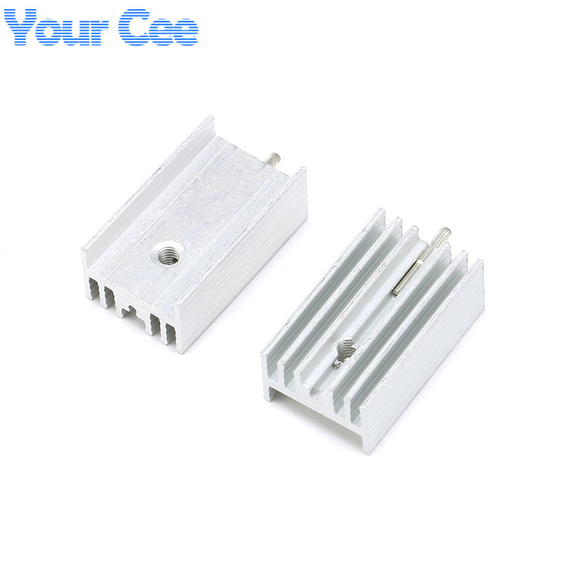 5pcs 25*15*10mm Heatsink Cooling Fin Cooler Aluminum Heat Sink Radiator for TO3 TO-3 Transistor with pin 25X15X10mm