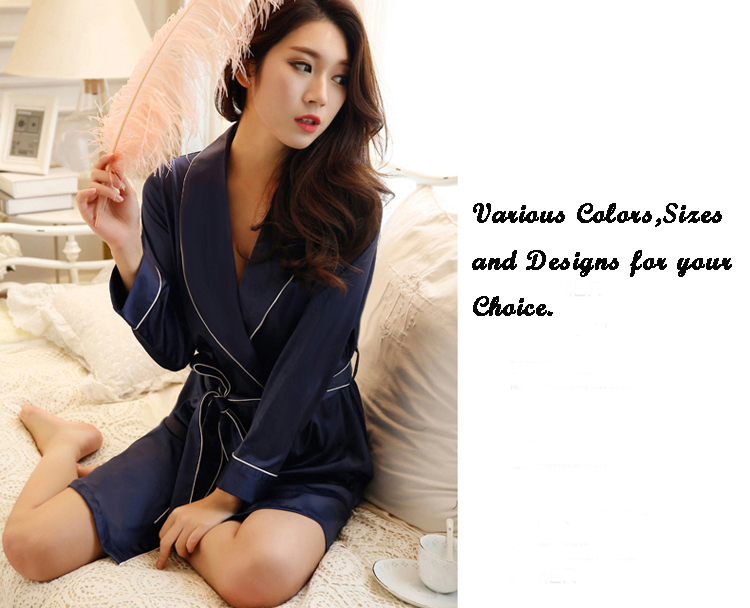 Faux Silk Robe