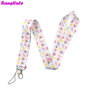 Ransitute R490 Hawaiian Fruits Key ID Card Gym Mobile Phone Straps USB Badge Holder DIY Phone Hang Rope Lanyard