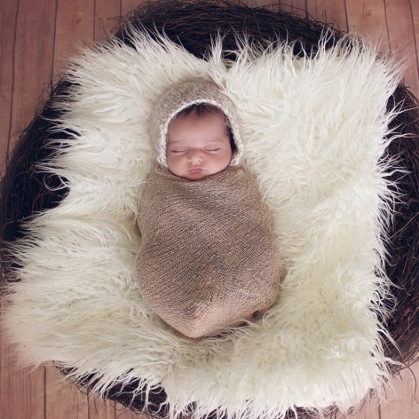 Newborn Baby Photography Props Baby Photo Costume Infant Vintage Cotton Wrap Nursling Soft Blanket Dress Up For Boy Girl 60*50cm