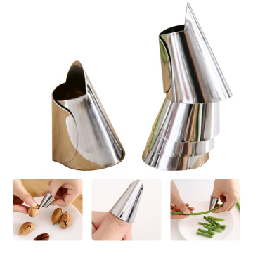 Adjustable Finger Protector Stainless Steel Finger Protection Covers Bean Pine Nut Pistachio Peeling Tool Kitchen Gadgets