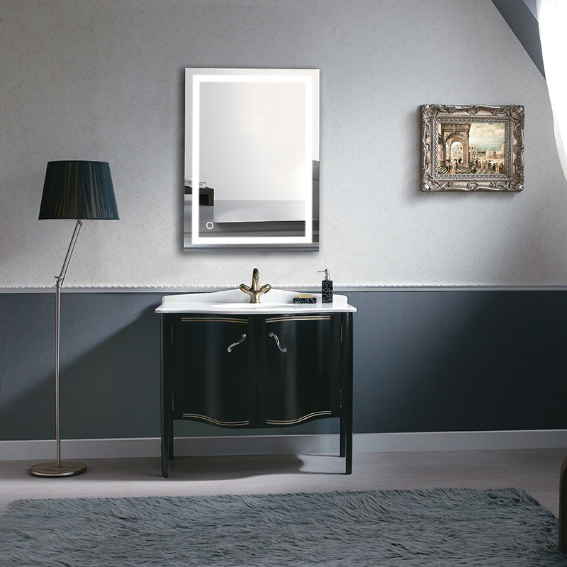 100x60cm Rectangular Bath Bathroom Mirror Anti Fog Mirror Beauty Makeup LED Mirror White LED Light Wall Mounted Bath Mirrors HWC