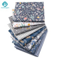 8pcs/Lot, Grey Navy Floral Cotton Patchwork Fabrics,Sewing Cloth For Baby & Child,Tilda Doll and Scrapbook Telas Tissus