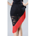 New Lady Fringed Triangle Latin Dress Sexy One Skirt Adult Skirt Latin Dance Dress Costume Women's Black Practice Skirt