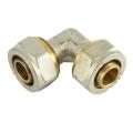 Brass compression double elbow fitting