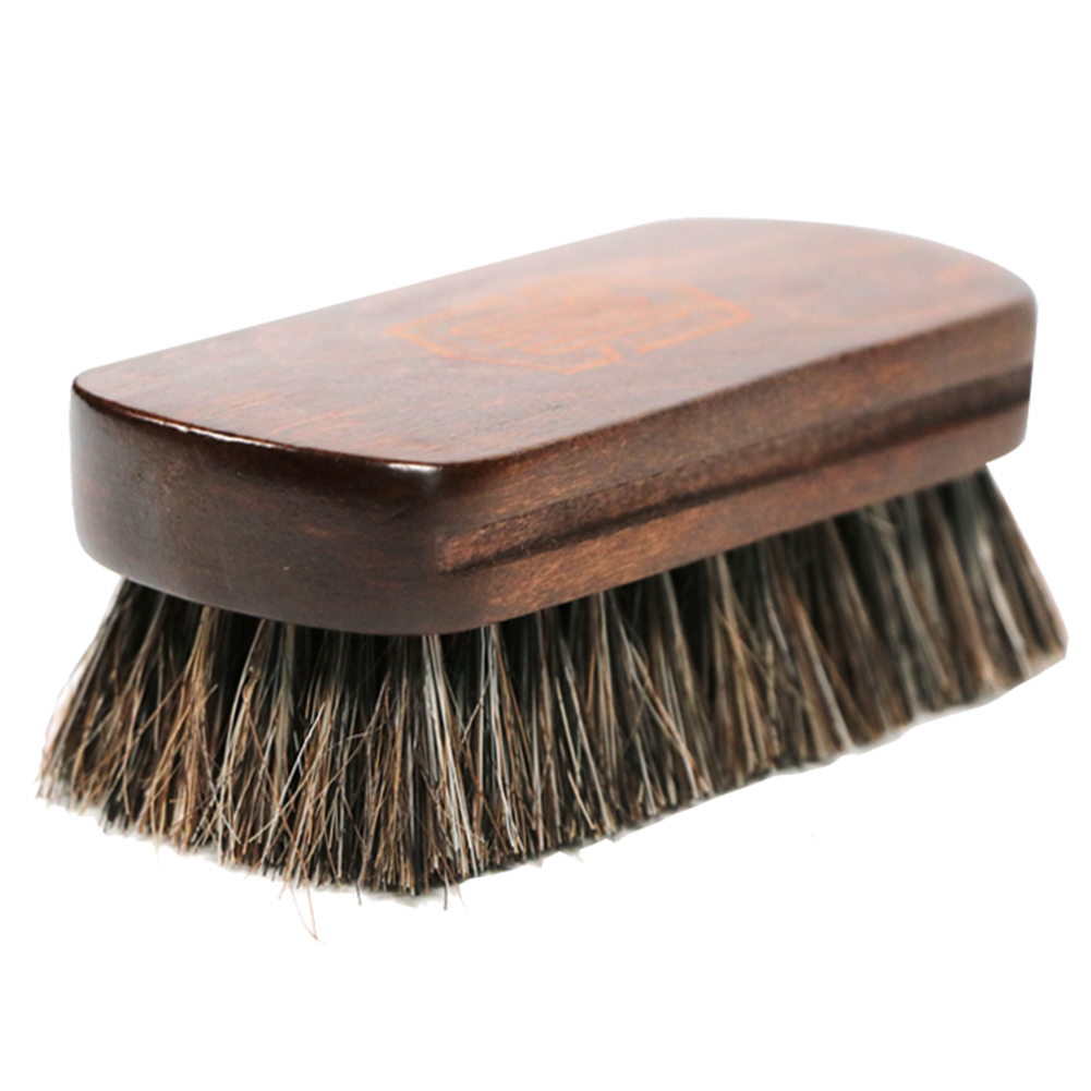 Leather Textile Cleaning Brush Horse Hair Bristle Wood Handle for Car Interior Furniture Apparel Shoes Bag Accessories