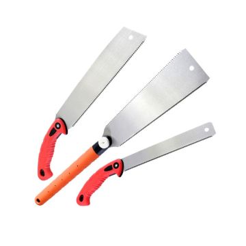 Woodworking Double Sides Carbon Steel Hand Saw Tenon Fine Tooth with PVC Handle for Gardening Outdoor