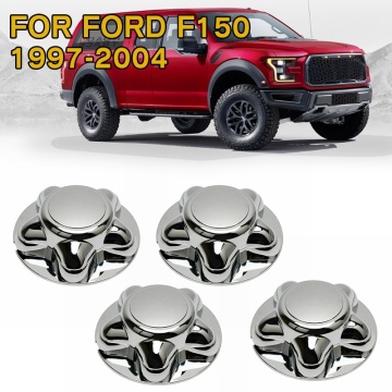 4Pcs Hub Caps For Ford F150 1997-2004 Center Chrome Cap Expedition Hub Wheel 18cm/7inch Auto Replacement Parts Stickers Sliver