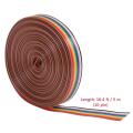 UEETEK 5M 10 Pin Rainbow Flat Ribbon IDC Wire Cable For Digital Product PC Detecting Instruments