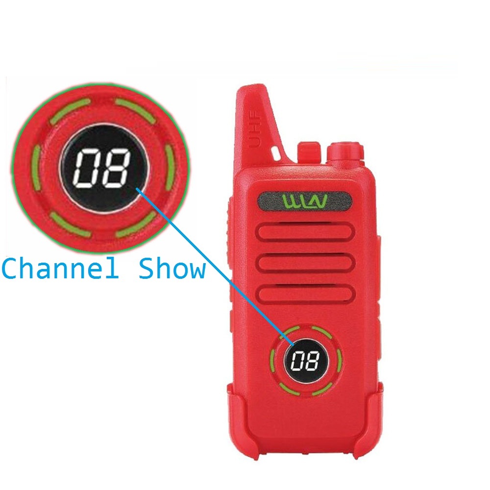 2pcs WLN KD-C1 plus Mini Walkie Talkie UHF 400-470 MHz With 16 Channels Two Way Radio FM Transceiver KD-C1 Plus