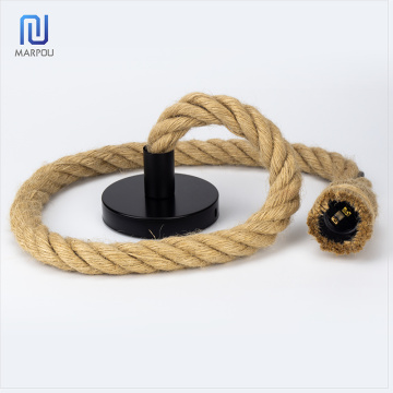 Retro Decorative Rope E27 Hanging Lamp Holder 1m 1.5m 2m Socket E27 Lamp Base Bulb Holder Chandelier Connector Adaptor Cable