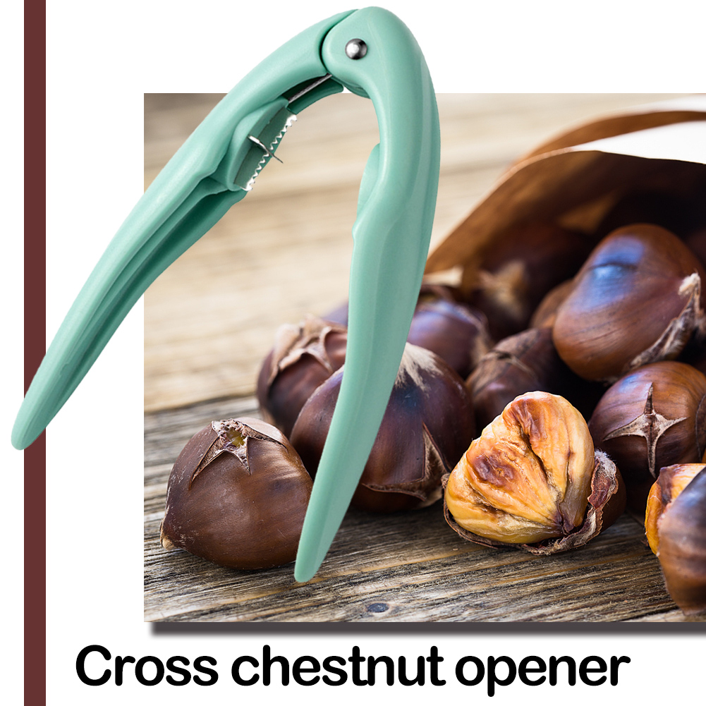 PP Chestnut Nuts Opener Clip Sheller Quick Nuts Stainless Steel Cracker Walnut Opening Tools Practical Gadgets