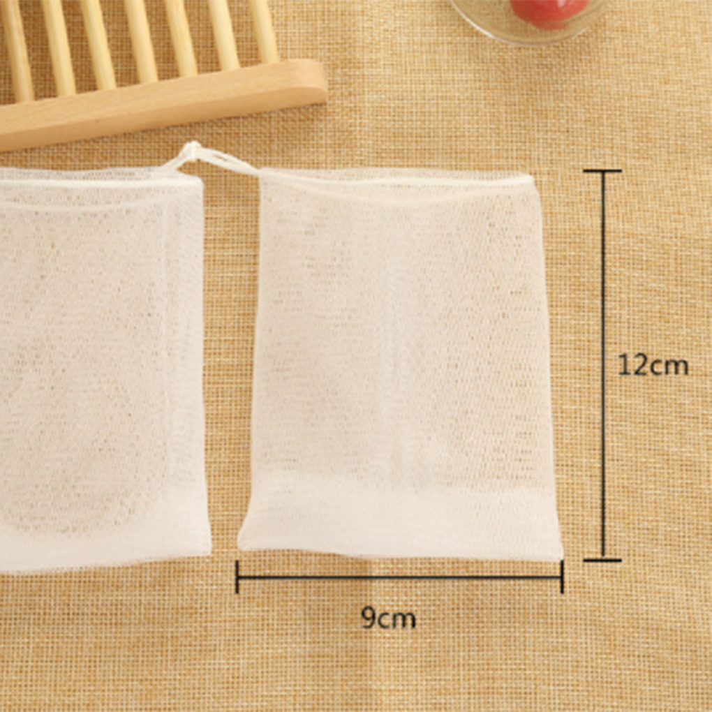 Hanging Plastic Double Layer Hand-Made Foaming Net Soap Bubble Mesh Bag Face Care Clean Helper Tools Bathroom Accessories