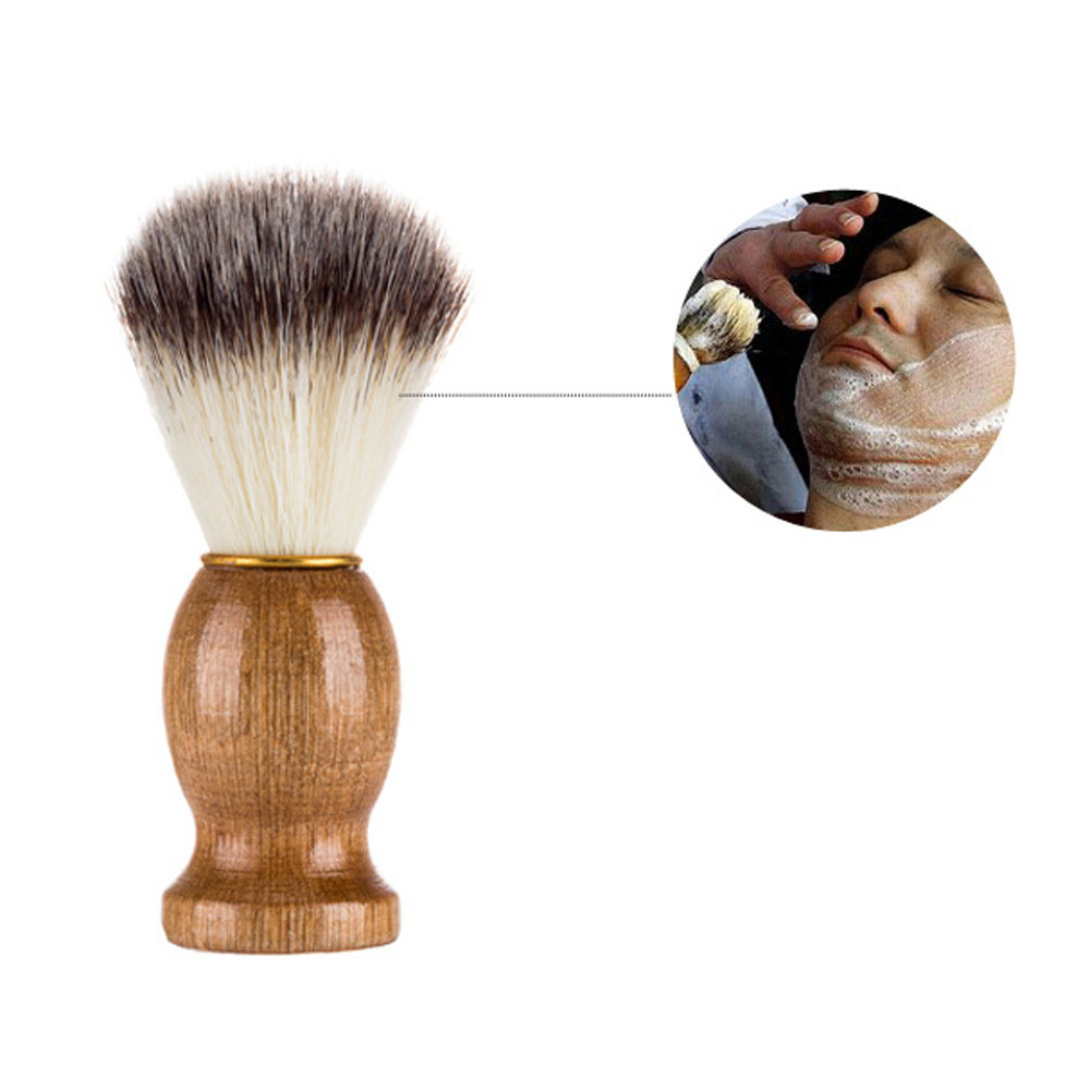 Makeup BrushesMen Shaving Bear Brush Best Badger Hair Shave Wood Handle Razor Barber Tool Shaving Brush Dropshipping