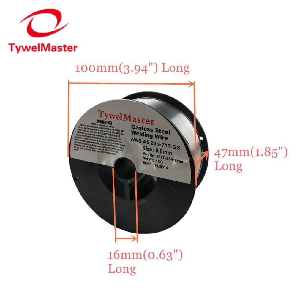 Flux Core Wire Self-shielded No Gas 71T-GS 71TGS Mig Wire 1kg Iron Welding 0.8mm Carbon Steel Wire Mig Welding Gasless Wire