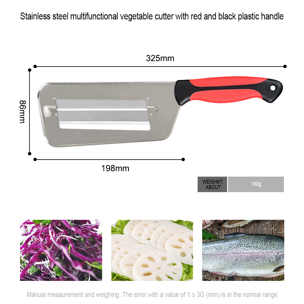 Vegetable Slicer Knife Double 2 Slice Blade Slicing Kitchen Knife Fish Scale Cleaner Knive Cabbage Cucumber Carrot Onion Slicer