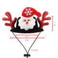 Funny Xmas Hat Pet Dog Cat Christmas Headwear Christmas Elk Reindeer Antlers headband Hat Apparel Adjustable Snowman Cap