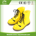 Yellow PVC Rain Boots With Shoe