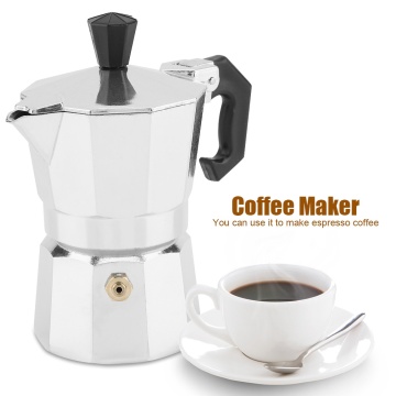 50ml 1 Cup Aluminum Coffee Maker Italian TypeMocha Pot Espresso Coffee Maker Stove Home Kitchen Use Accessories Coffee Utensils
