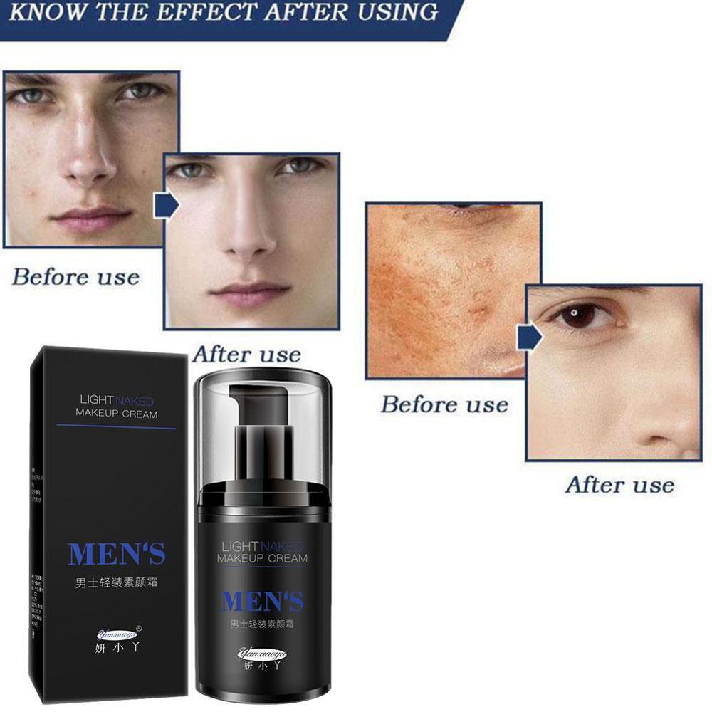 Men BB Cream Face Cream Natural Whitening Skin Care Color Foundation Face Care Effective Base Men Makeup Concealer Skin K0O1