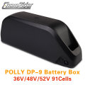 36V Battery Housing 48V Battery box 52V Battery Case Polly DP-9 Down Tube Downtube 13S 7P 10S 9P 14S 6P Max Load 91 18650 cells