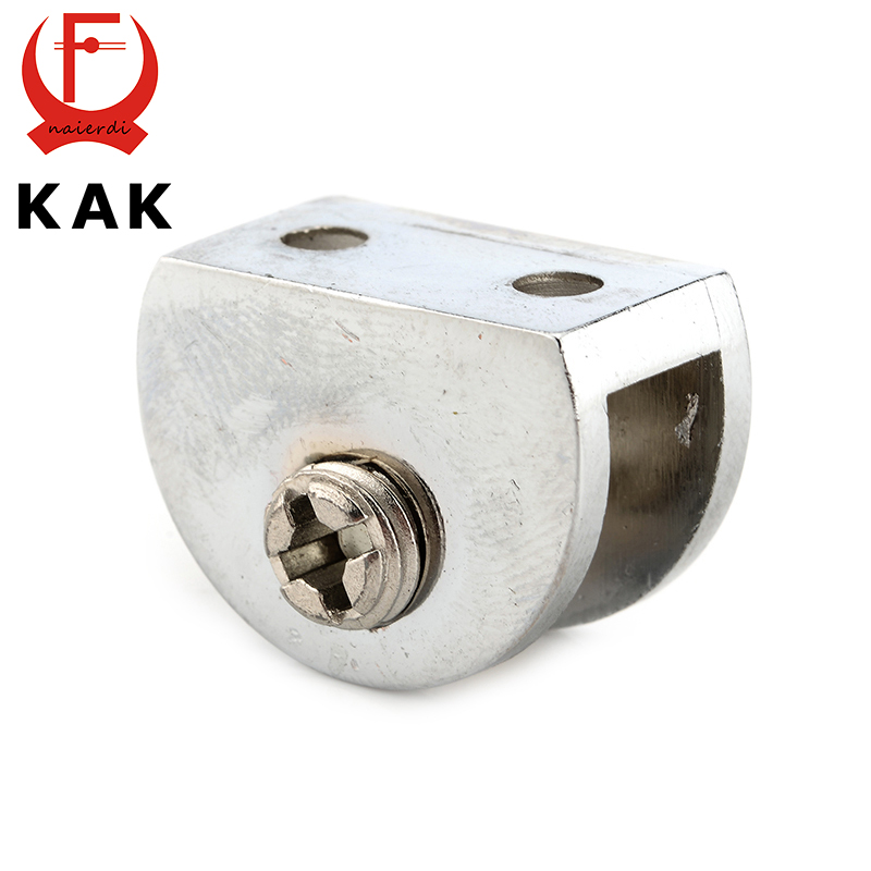 KAK Half Round Glass Clamps Plane Zinc Alloy Shelves Support Two Hole Corner Brackets Clips For 8mm Thick Furniture Hardware