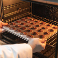 15/30/35 Hole Carbon Steel Macaron Bakeware Non-stick Round DIY Cake Dessert Oven Liner Golden Baking Mat Kitchen Tools