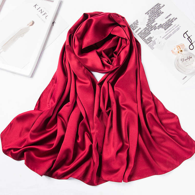 2020 New satin hijab scarf for women Malaysia silk headscarf muslim islamic clothing hijabs stole shawls and wraps hoofddoek