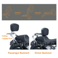 Motorcycle Multi-Purpose Driver Passenger Backrest with Folding Luggage Rack For Harley Models Fat Boy 2008-2014 2015 2016 2017