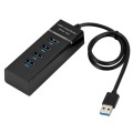 kebidu 30cm 4 Port Micro USB Hub 3.0 USB Splitter High Speed 5Gbps USB 3.0 Hub USB 1.1 /2.0 For Tablet Laptop Computer Notebook