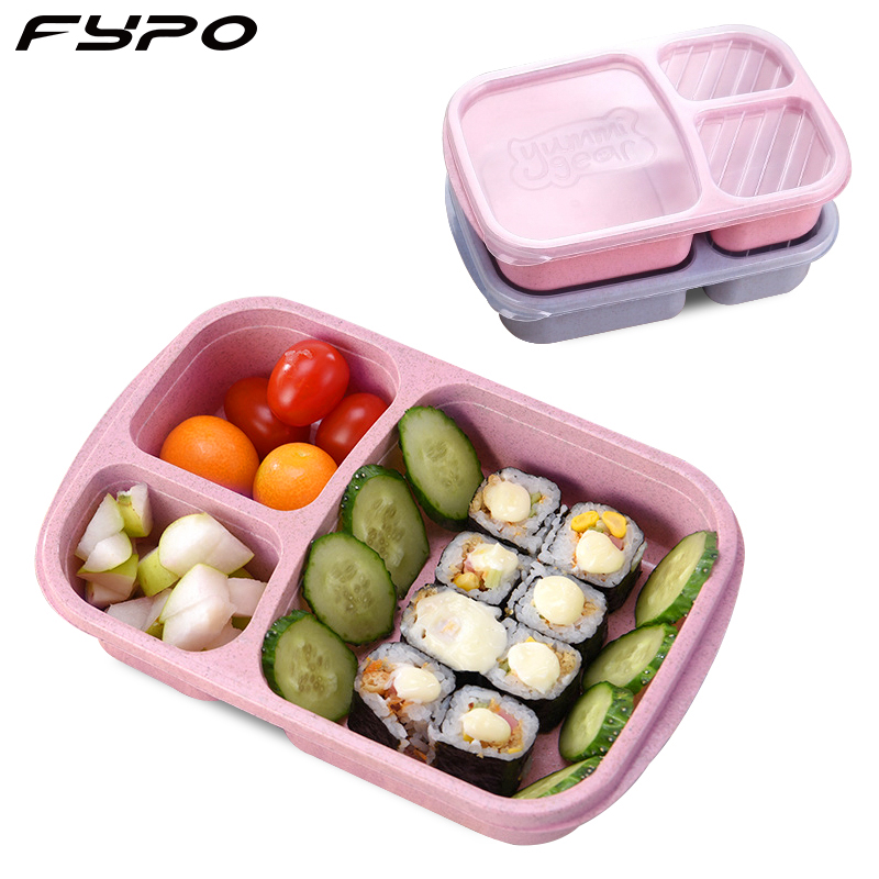 Separate lunch box Portable Bento Box Lunchbox Leakproof Food Container Microwave oven Dinnerware for Students