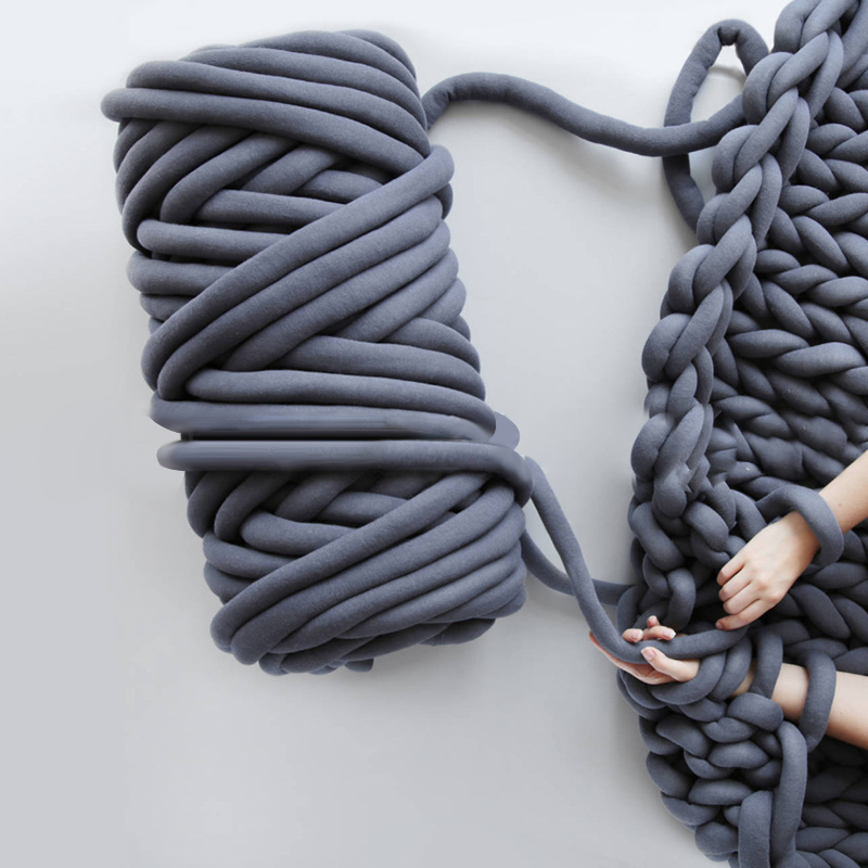 1KG thick super Bulky chunky yarn for hand knitting Crochet soft big cotton DIY Arm Knitting Roving Spinning yarn for blanke