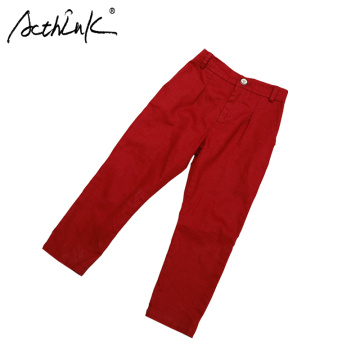 New 2018 Boys Casual Cotton Pants Brand Kids Formal Suits Pants for Boys Spring Fall Long Trousers Boys Red White Wedding Pants