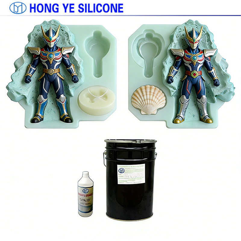 Condensation curing silicone mold rubber